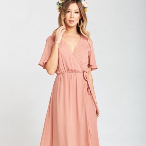 Show Me Your Mumu Sophia Wrap Dress Rustic Mauve XX-Small NWOT - Picture 5 of 8